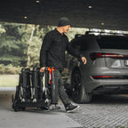 Thule Epos w/ lights 3-bike foldable hitch platform bike rack with lights & license plate holder