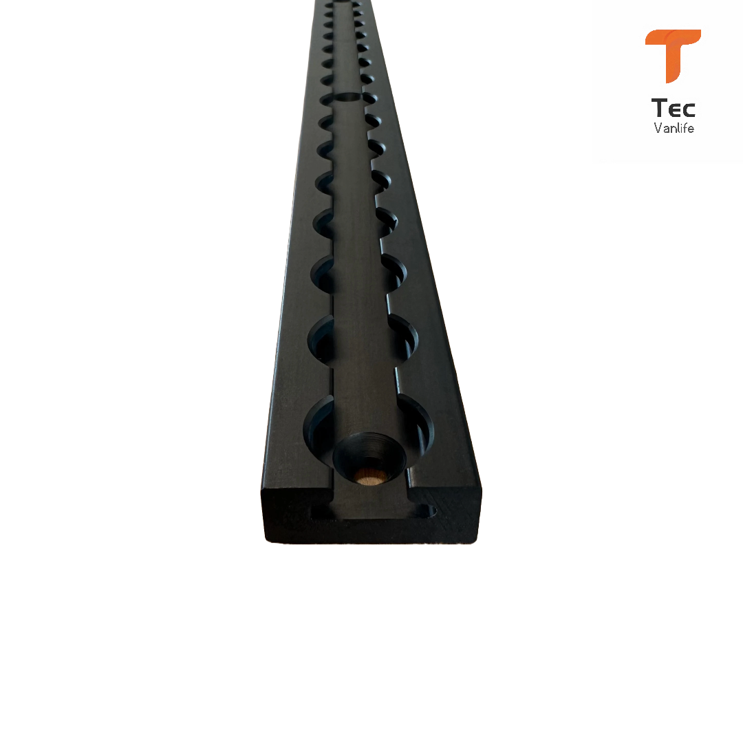 Square Surface Mount L Track - Black Anodized