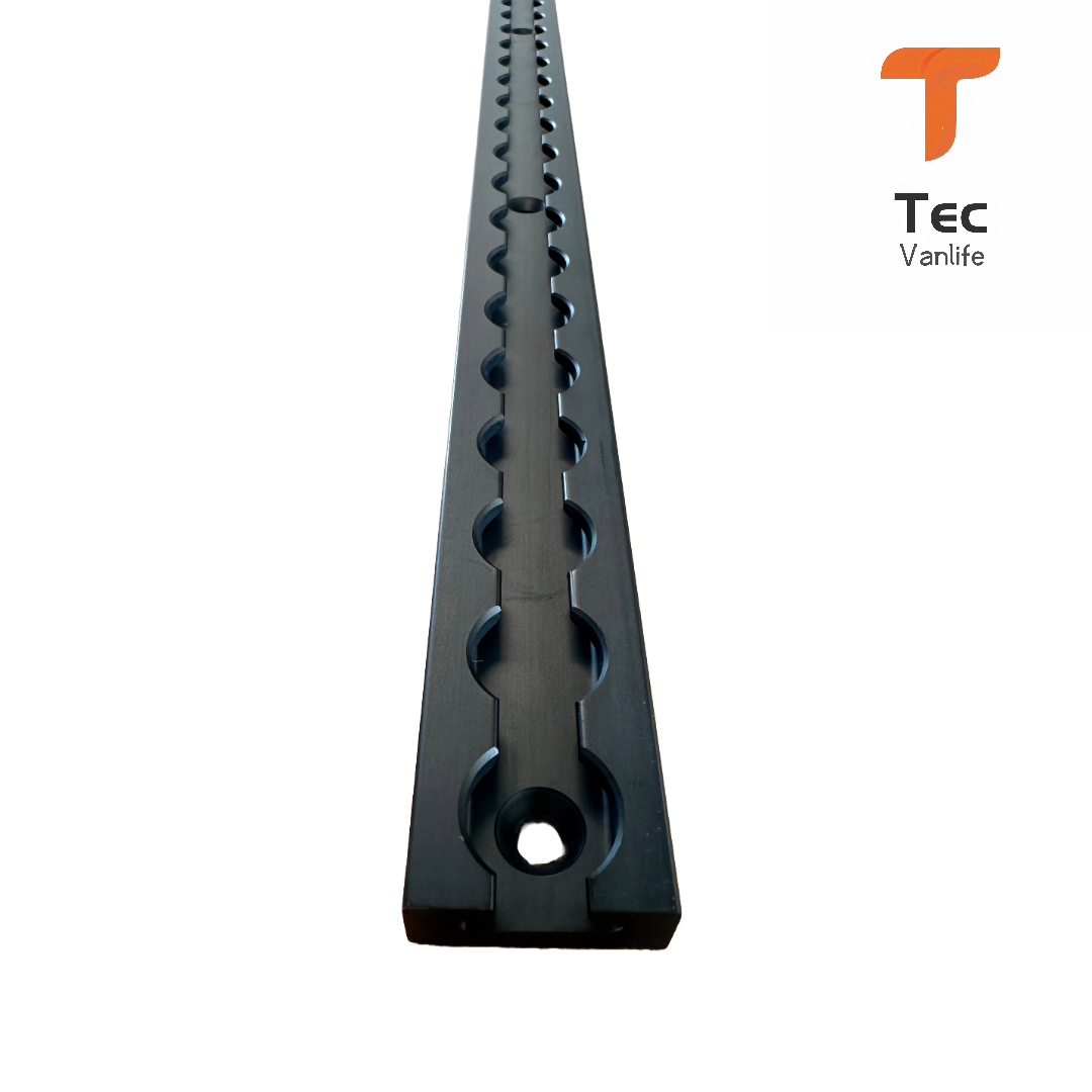 Square Surface Mount L Track - Black Anodized