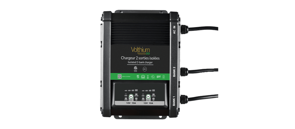 Chargeur Volthium 2 BANK 20A – 10A PAR SORTIE