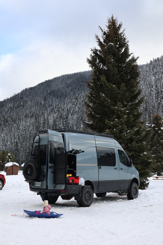 Sprinter Rear Door Aluminum Gear Rack - NO DRILL