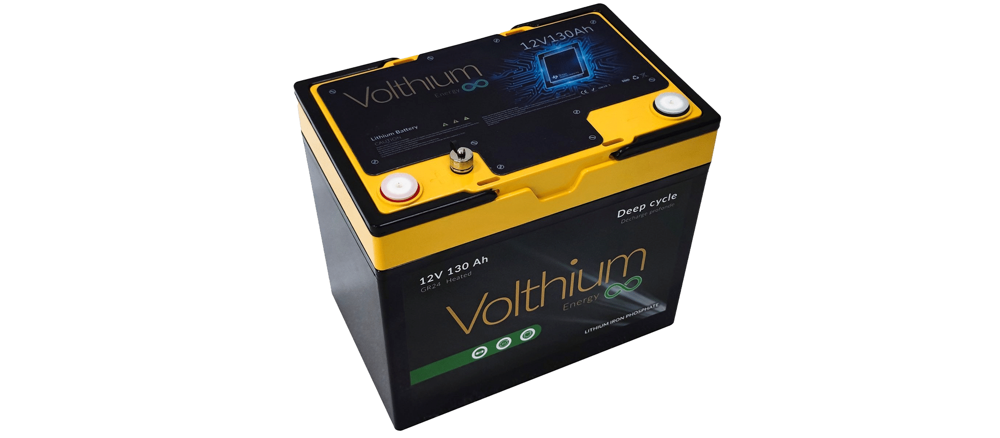 Batterie Volthium 12,8 V 130 Ah à auto-chauffage, groupe 24 
