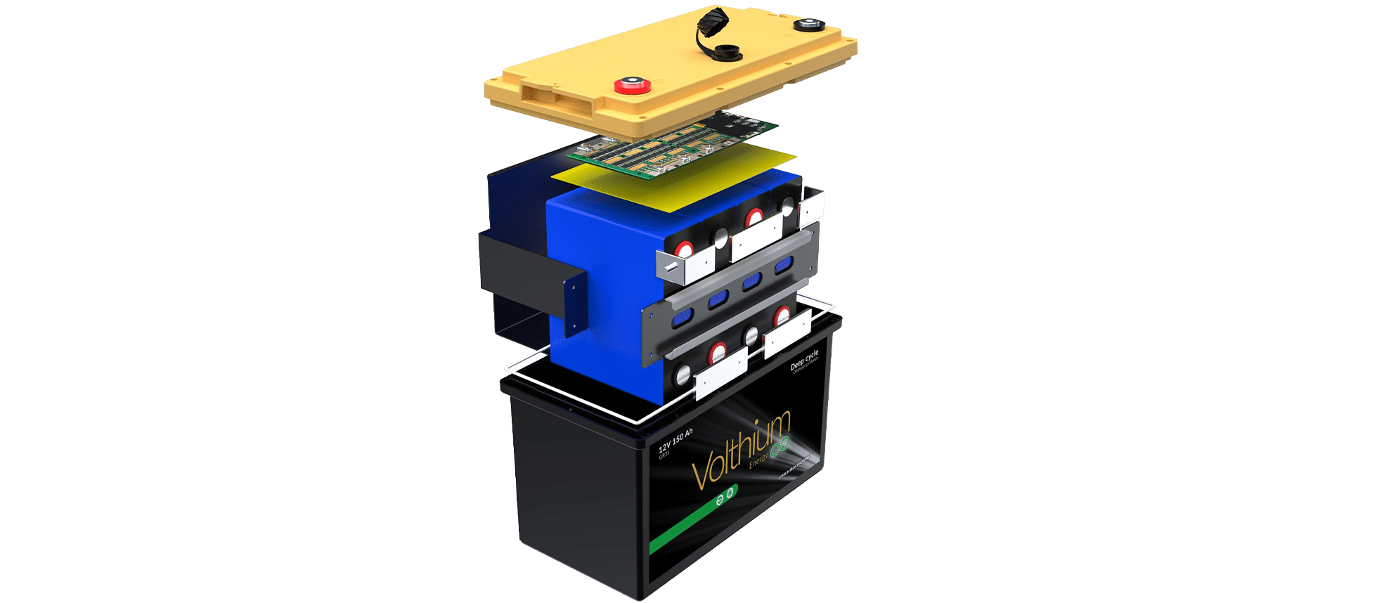 Batterie Volthium 12,8 V 150 Ah à auto-chauffage et démarrage progressif, groupe 31 