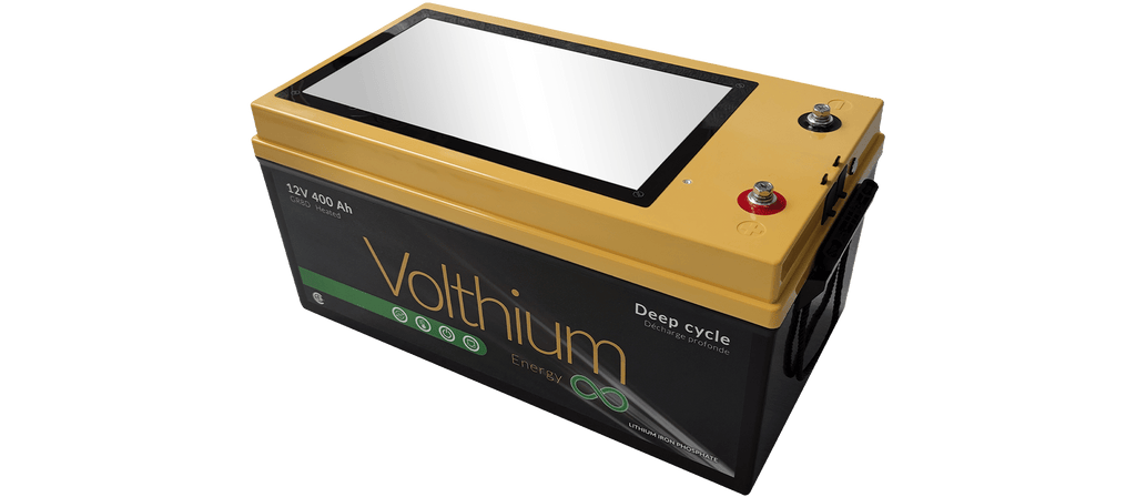 Batterie Volthium 12V 400Ah auto-chauffante avec écran LCD 