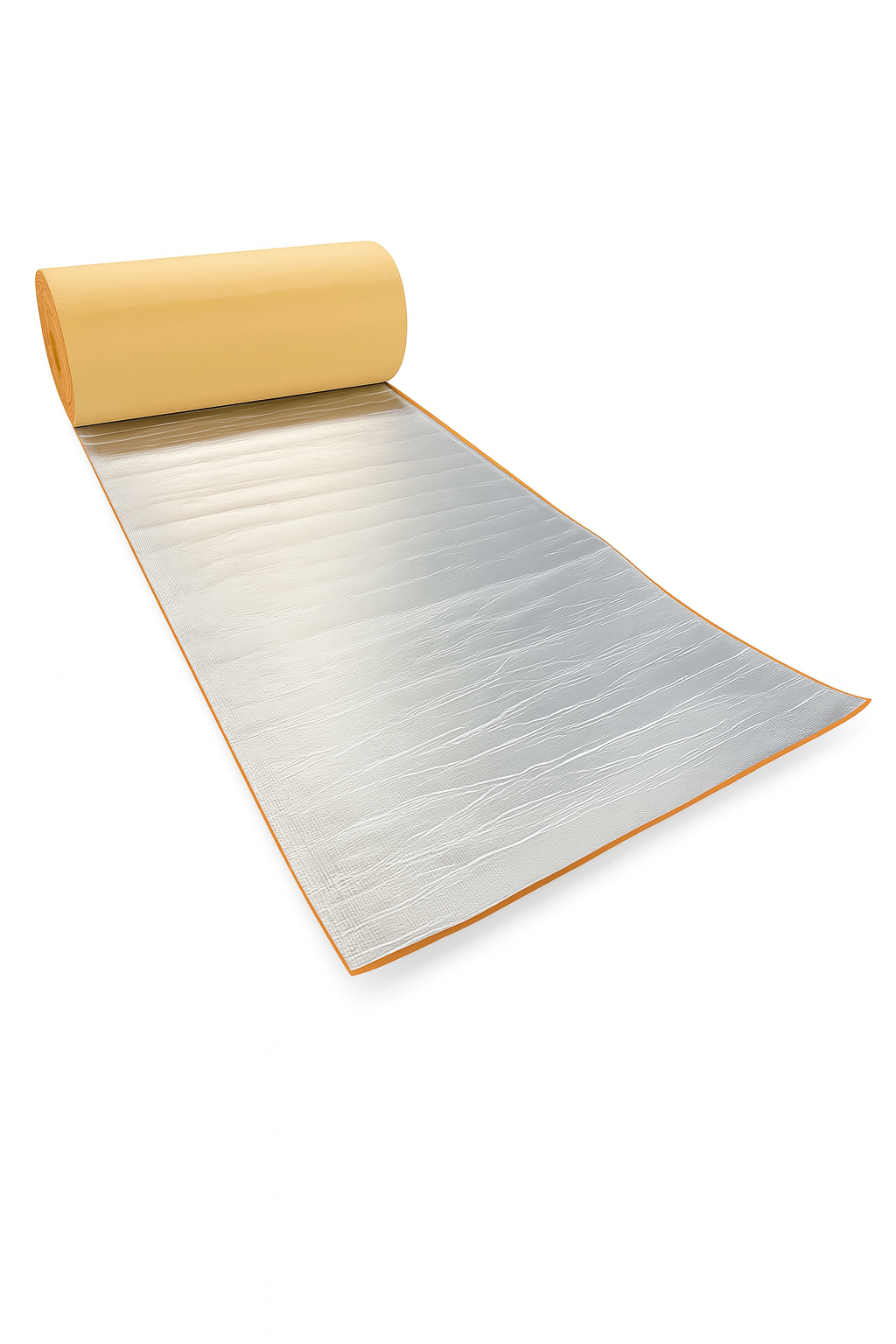 Duck Liner insulation roll showing the reflective foil face and neoprene backing