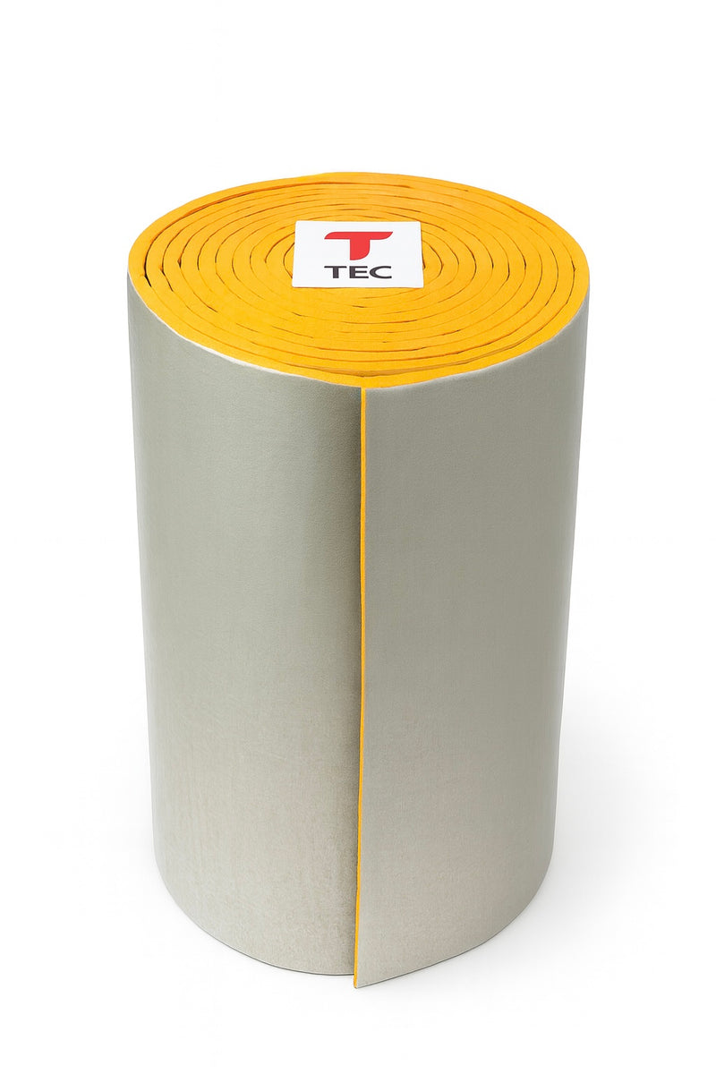 Duck Liner insulation roll with silver foil facing and yellow backing