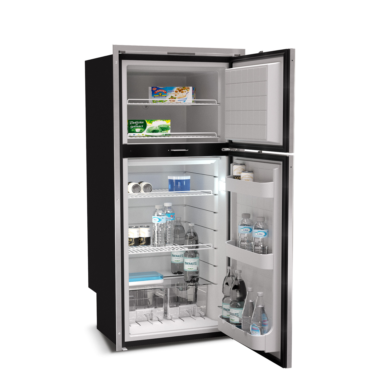 Réfrigérateur-congélateur Vitrifrigo en acier inoxydable, DP2600iX OCX2