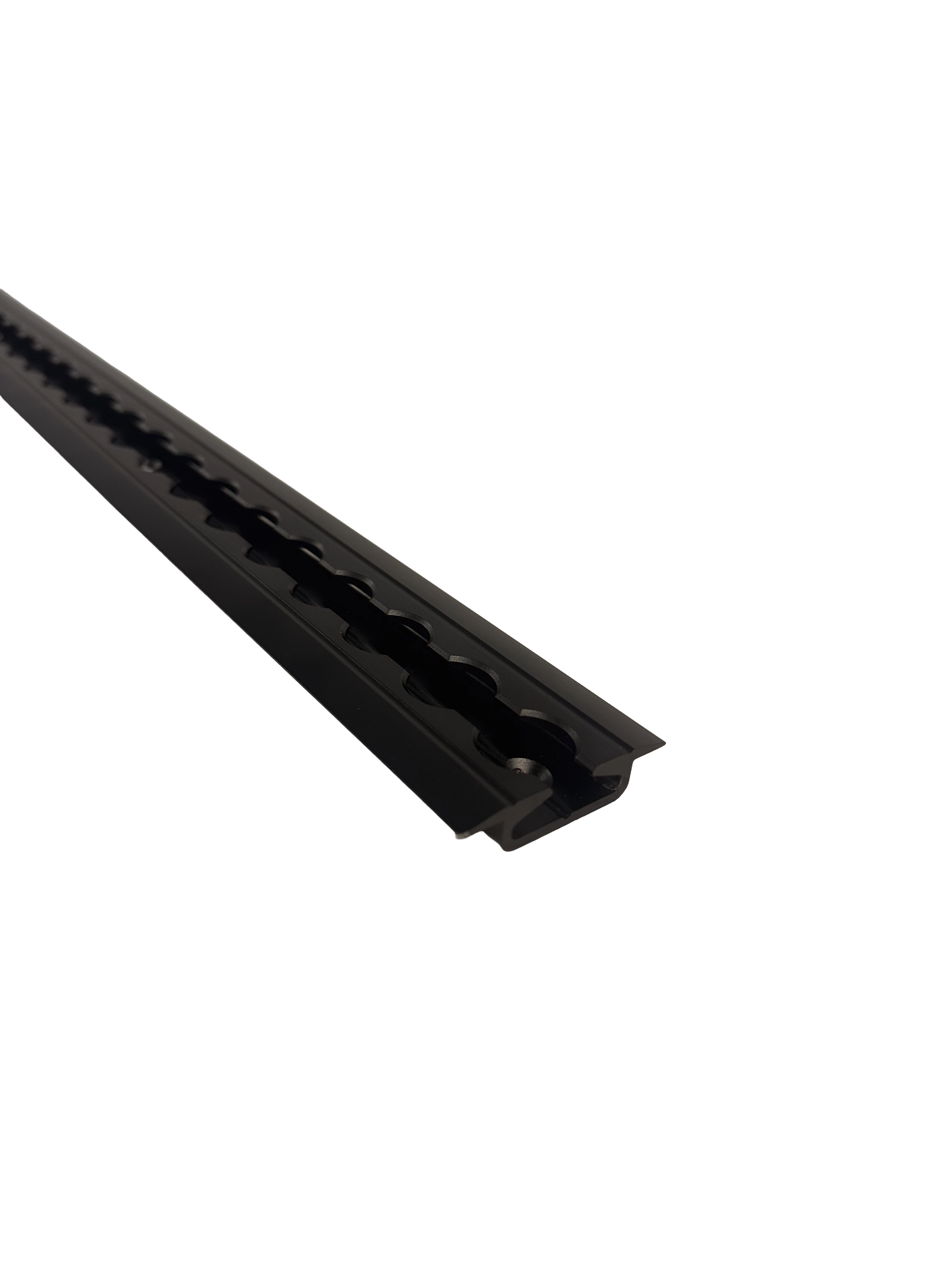 Flanged L Track For Campers - Anodized Matte Black