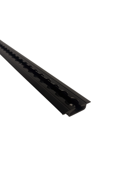 Flanged L Track For Campers - Anodized Matte Black – Tec Vanlife