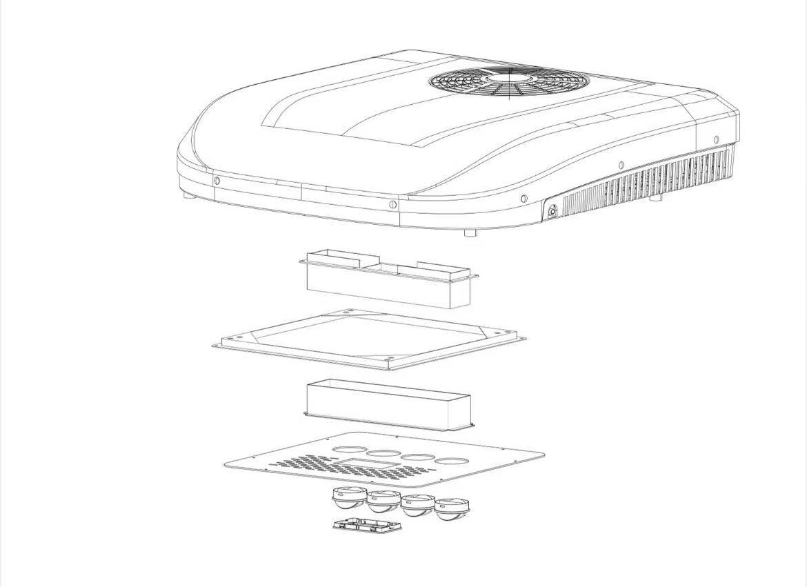 CAVEWAVE  C3 ULTRA QUIET SERIES 12V/24V/48V ROOFTOP AIR CONDITIONER