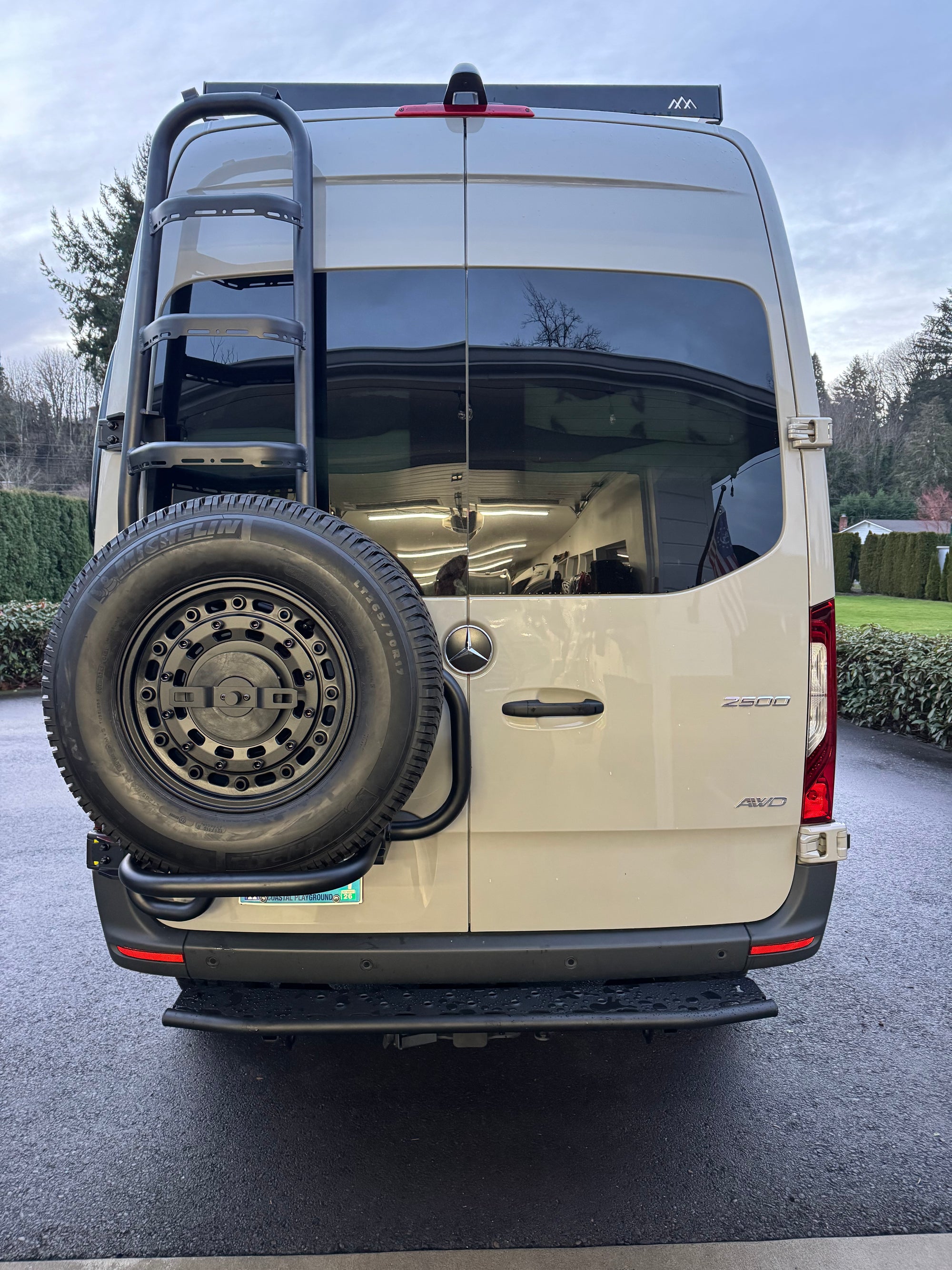 Sprinter two-in-one tire ladder carrier