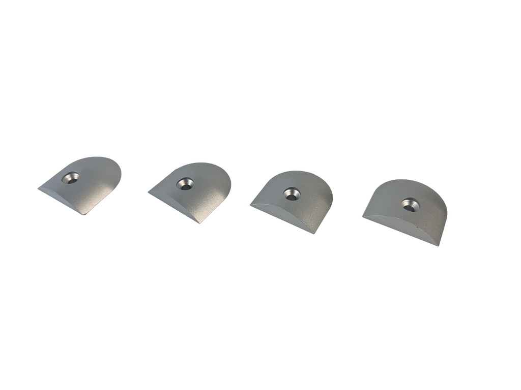 L Track End Caps - Aluminum