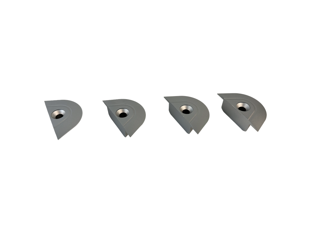 L Track End Caps - Aluminum