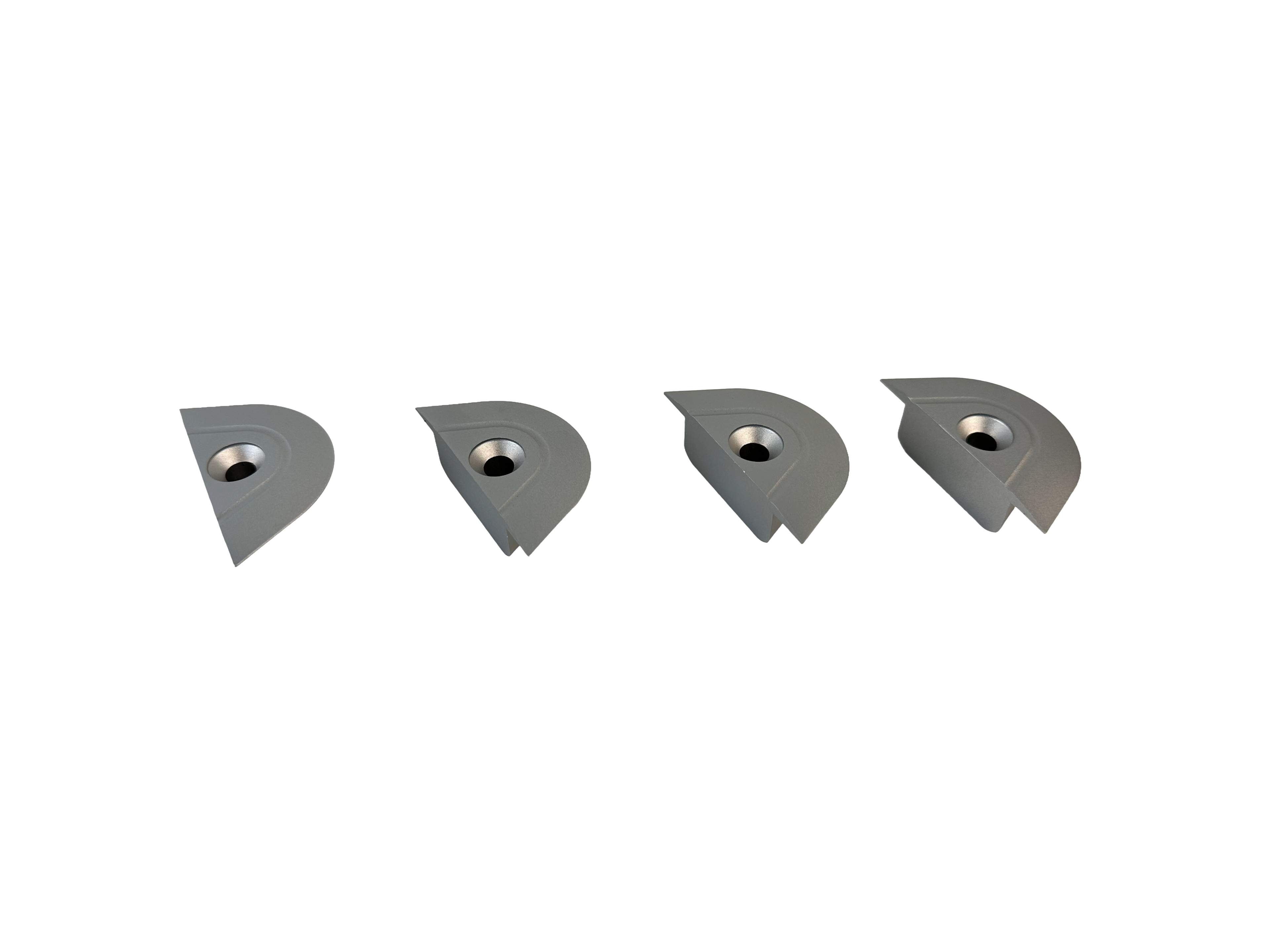 L Track End Caps - Aluminum