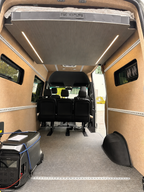 Mercedes Sprinter 144 High Roof silver BEEFY L-track package with steel back framing, mounting screws and aluminum end caps