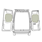 VanEssential Mercedes Sprinter NCV3 (2007 - 2018) Middle Rear Door Storage Panels (Pair)