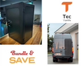 Porte-bagages arrière en aluminium Sprinter + boîte de rangement en fibre de carbone - Venti | Entreposage de camping-car