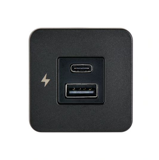 Scanstrut TILE USB-A & C Interior Charging Socket – Black Bezel