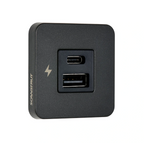 Scanstrut TILE USB-A & C Interior Charging Socket – Black Bezel