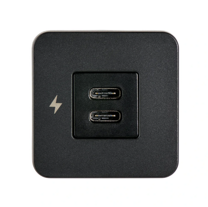 Scanstrut TILE Dual USB-C Interior Charging Socket – Black Bezel