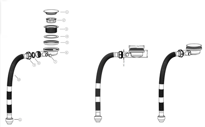 Low Profile Drain For Camper Van / RV Plumbing 3 1/2 inch