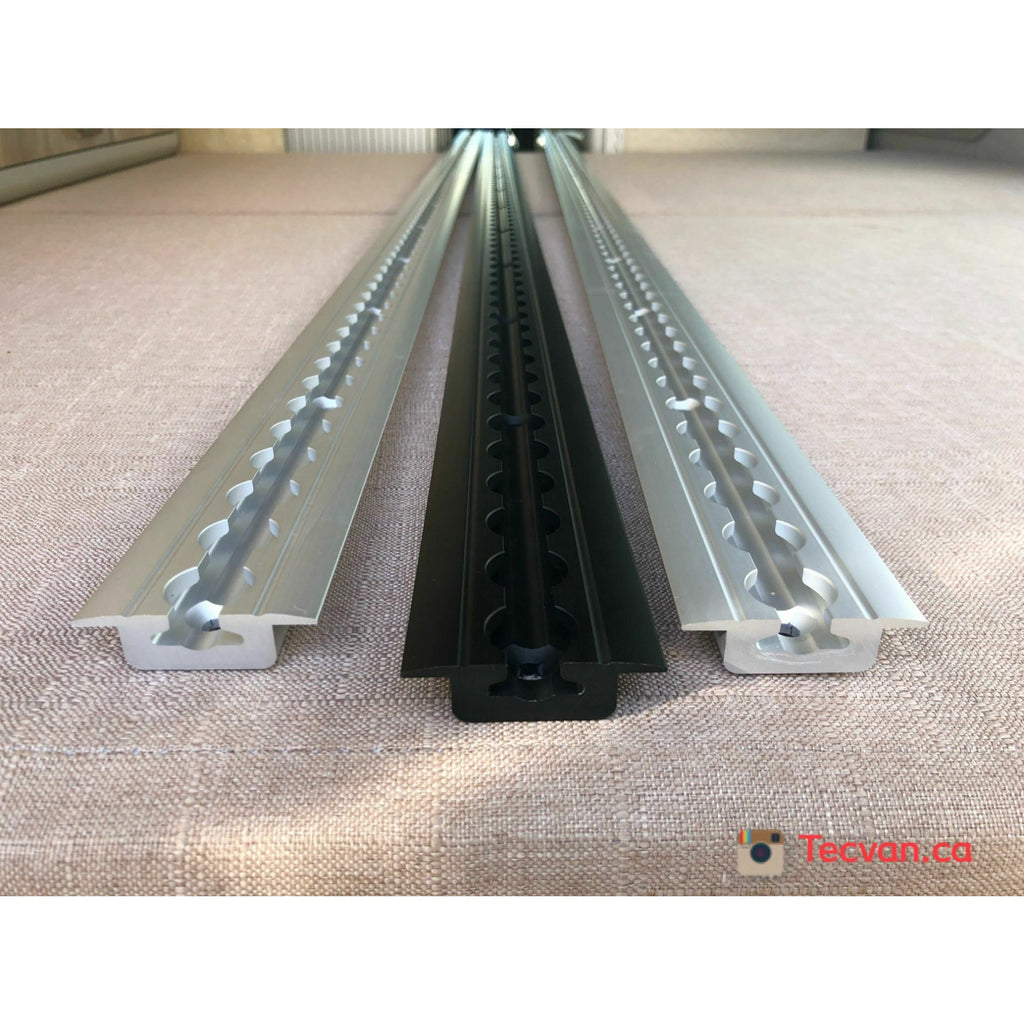 Flanged / Recessed "BEEFY" L Track | Anodized Matte Black