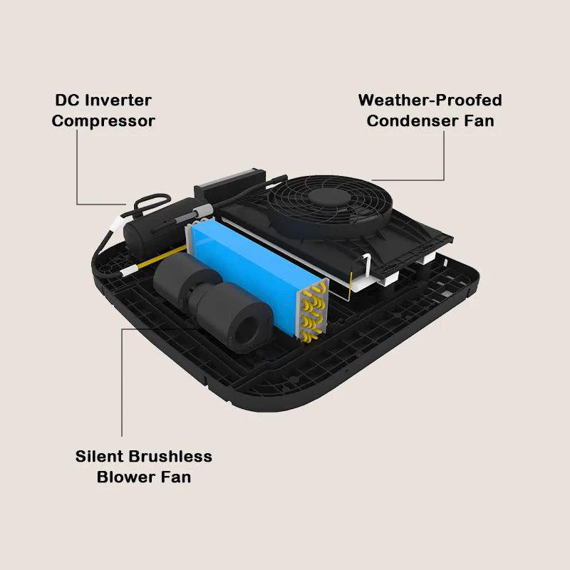 12V/24V/48V VELIT 2000R Rooftop Air Conditioner