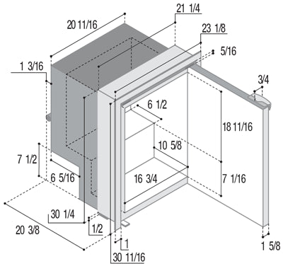 Réfrigérateur-congélateur, C115i Airlock, Vitrifrigo 