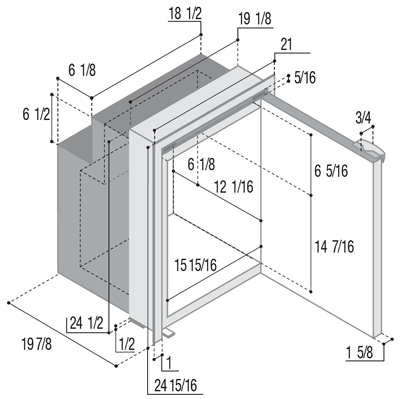 Réfrigérateur-congélateur, C90i Airlock, Vitrifrigo