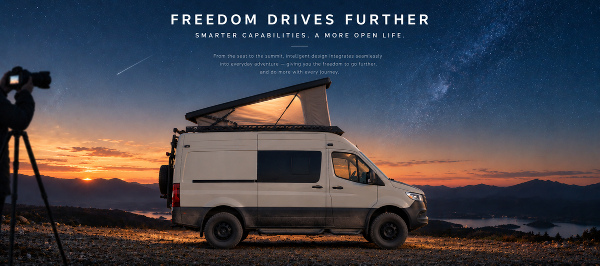 Sprinter Carbon Fiber Roof-Top Tent System