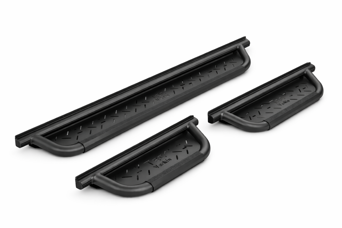 Tec Vanlife Hexagon running-board set with one long and two short aluminum steps