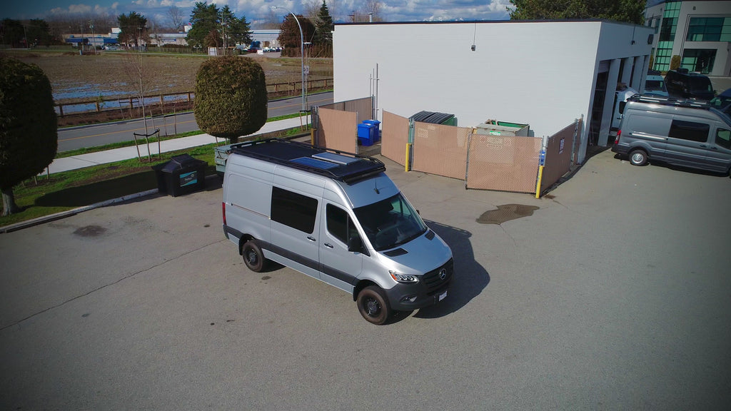 Aluminum Roof Rack For Mercedes Sprinter With Perforated Deck